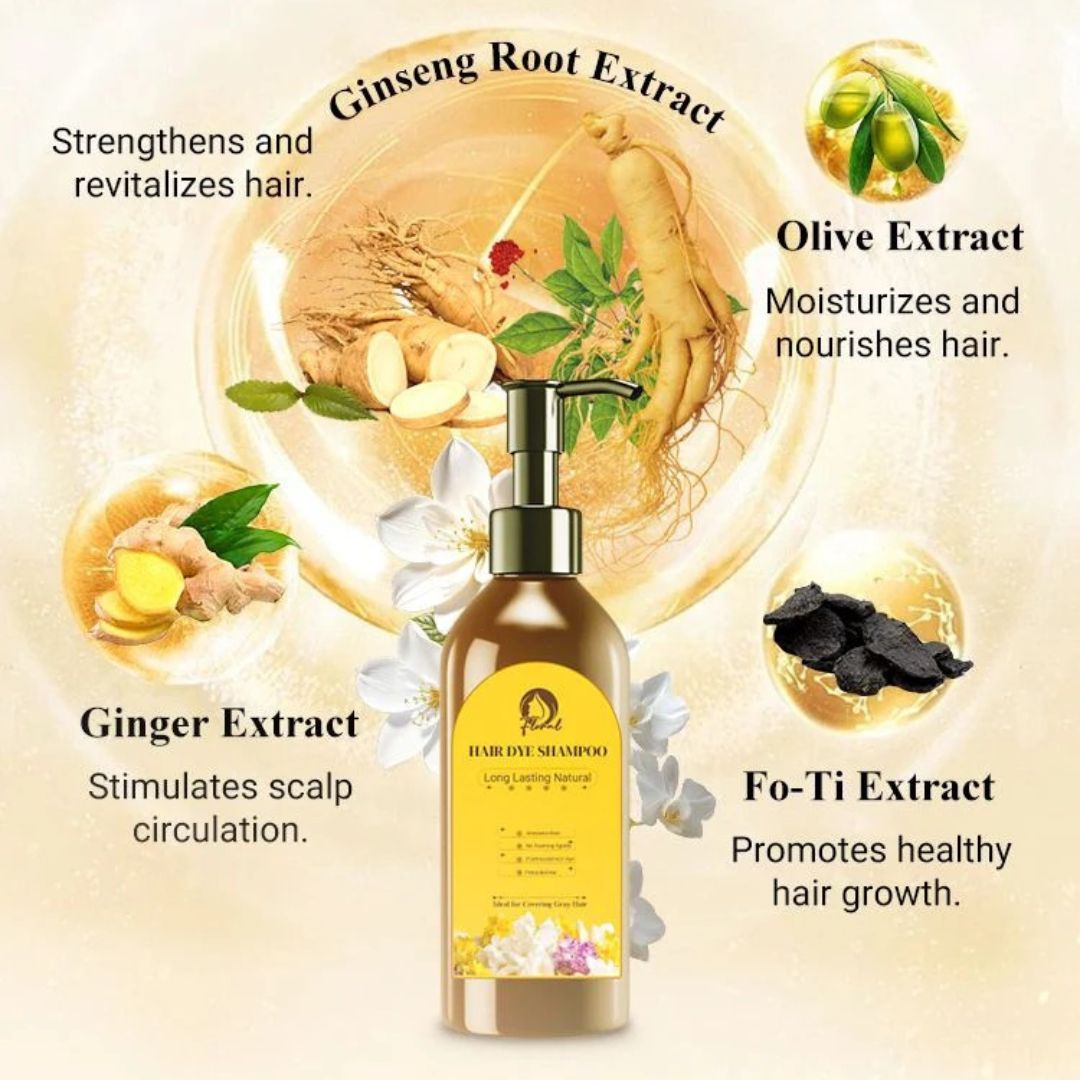 Long Lasting Natural Hair Dye Shampoo (😍Buy 1 Get 3 FREE Today Only Offer)